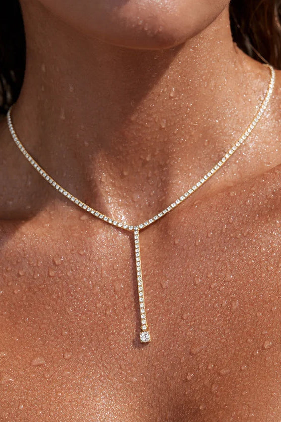 Ellie Vail Jahzara Tennis Lariat Necklace