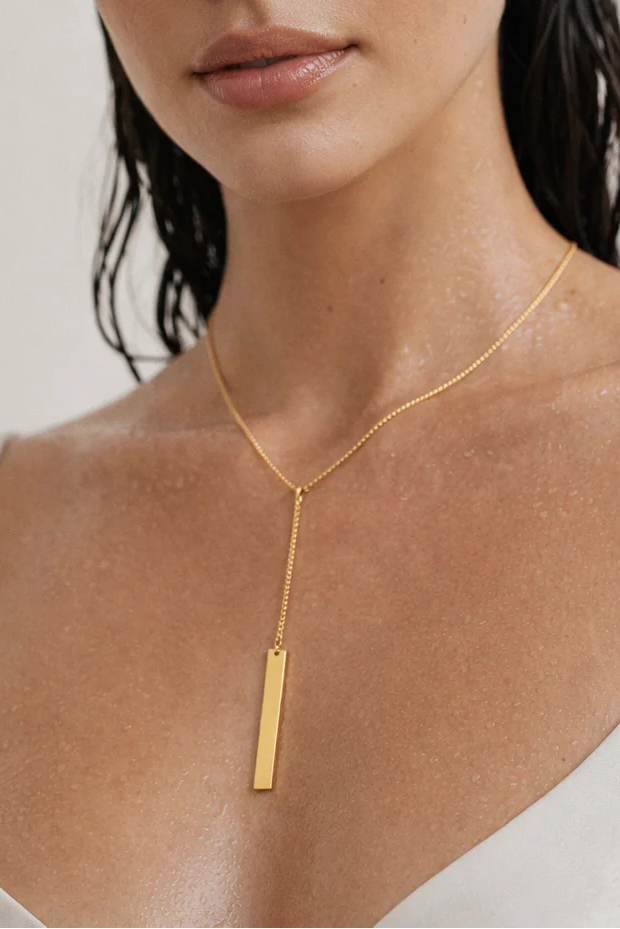 Ellie Vail Vionetta Lariat Bar Necklace