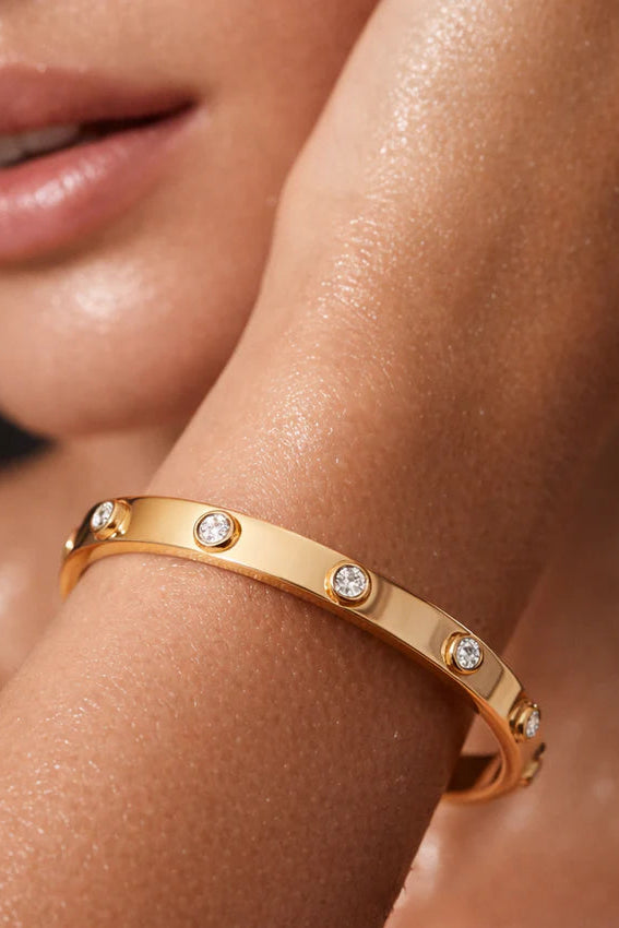 Ellie Vail Nell Bezel Bangle Bracelet