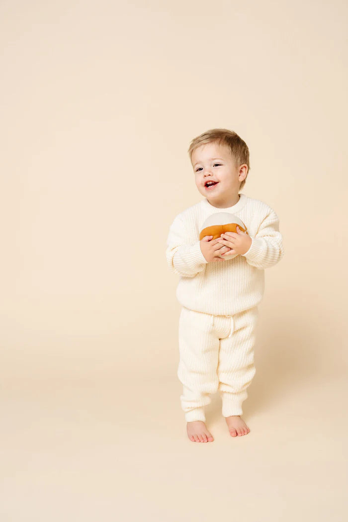 Ivory Knit Jogger Pant