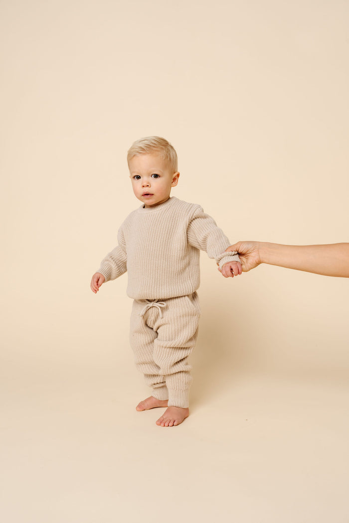 Tan Knit Chunky Sweater