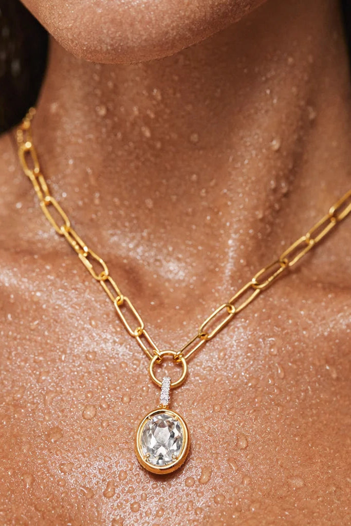 Ellie Vail Satina Oval Pendant Necklace