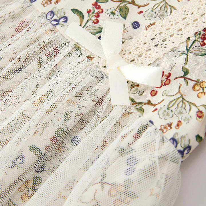 Floral Lace Baby Romper & Hat