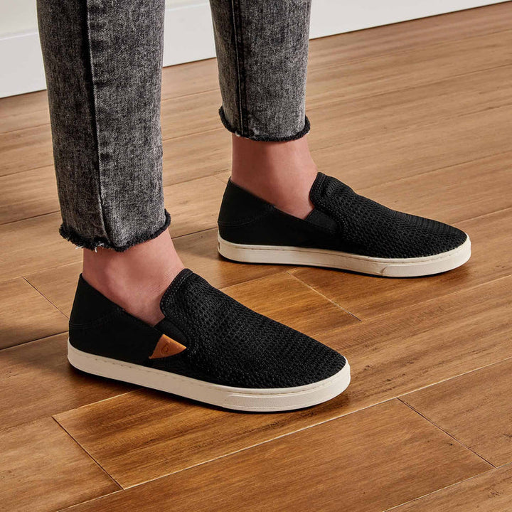 Olukai Pehuea Black Women's Slip On