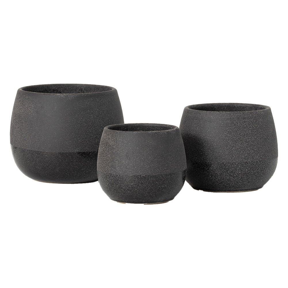 Matte Black speckled Planter