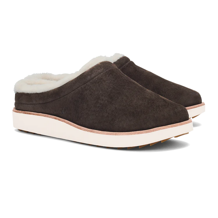 Olukai Mani Dark Oak Women’s Leather Mule Slippers