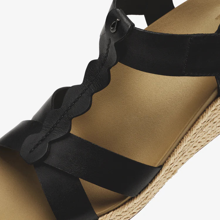 Olukai 'Ihi Black Women's Wedges