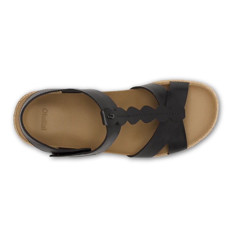 Olukai 'Ihi Black Women's Wedges