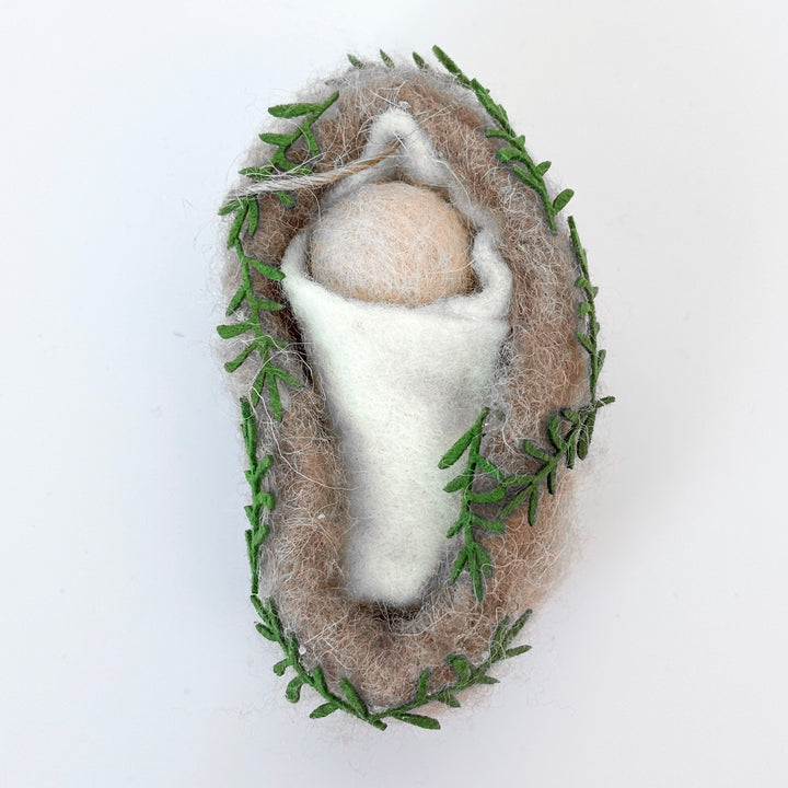Wool Felt Baby Jesus Ornament