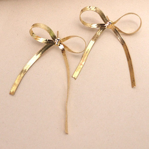 Rope Bow Stud Earrings