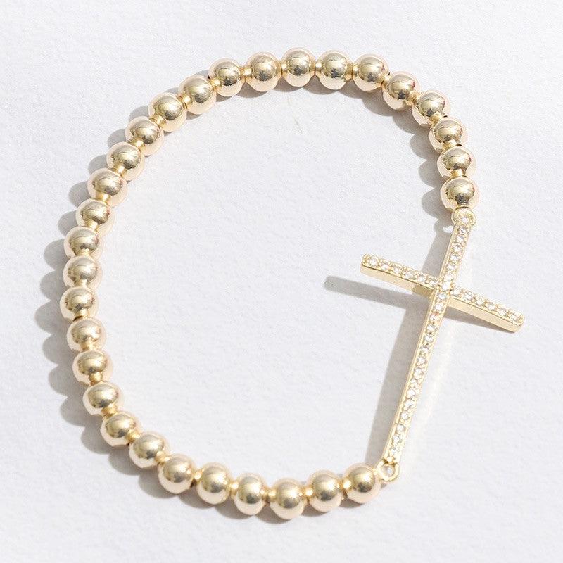 Cross Beaded Bracelet