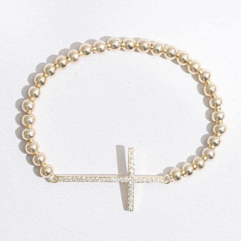 Cross Beaded Bracelet