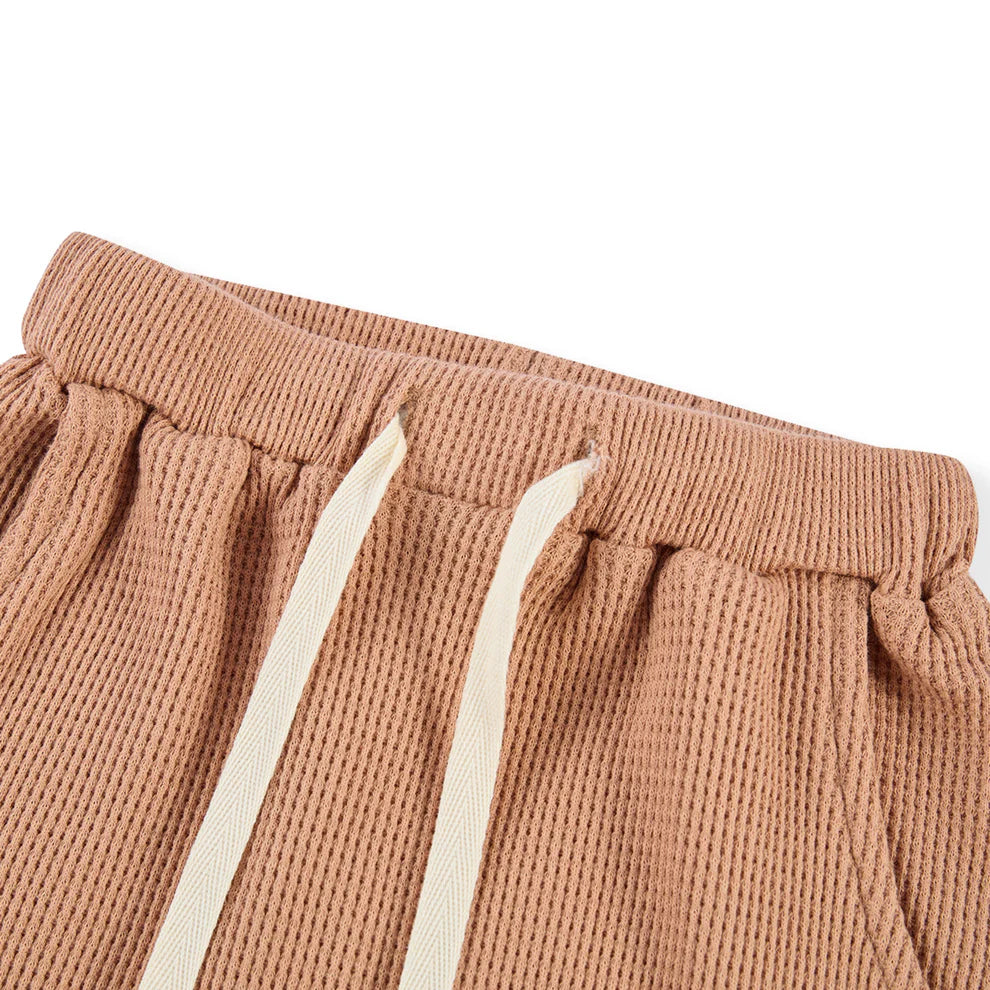 Milkbarn Tawny Rose Waffle Jogger Pants