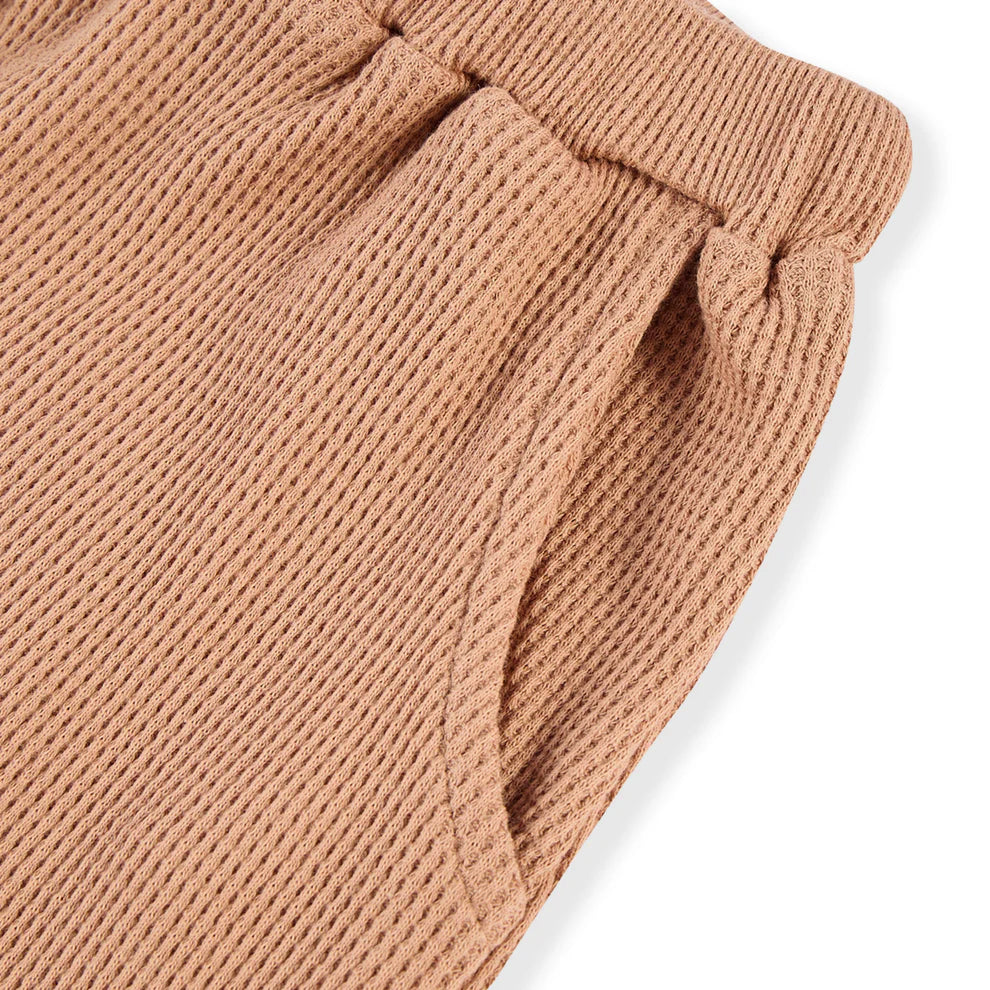 Milkbarn Tawny Rose Waffle Jogger Pants