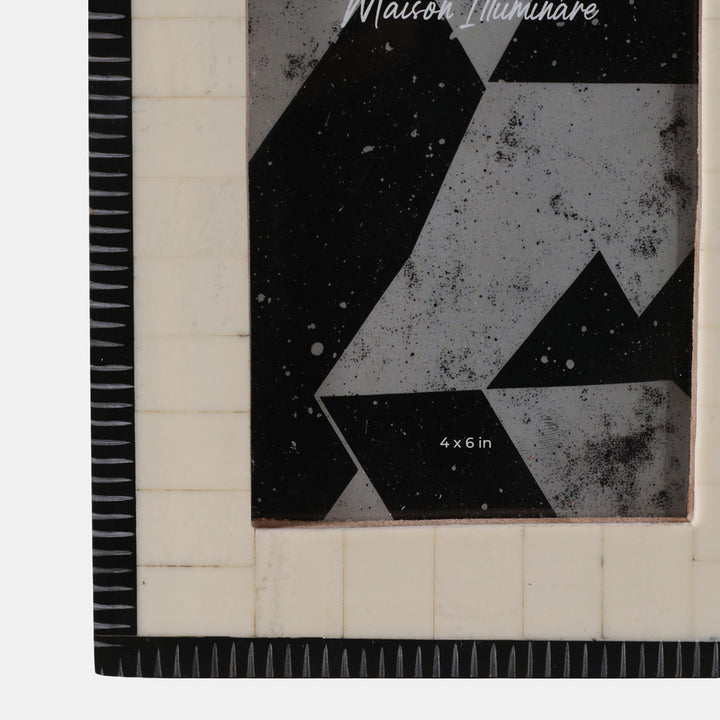 Ivory & Black Etched Border Frame