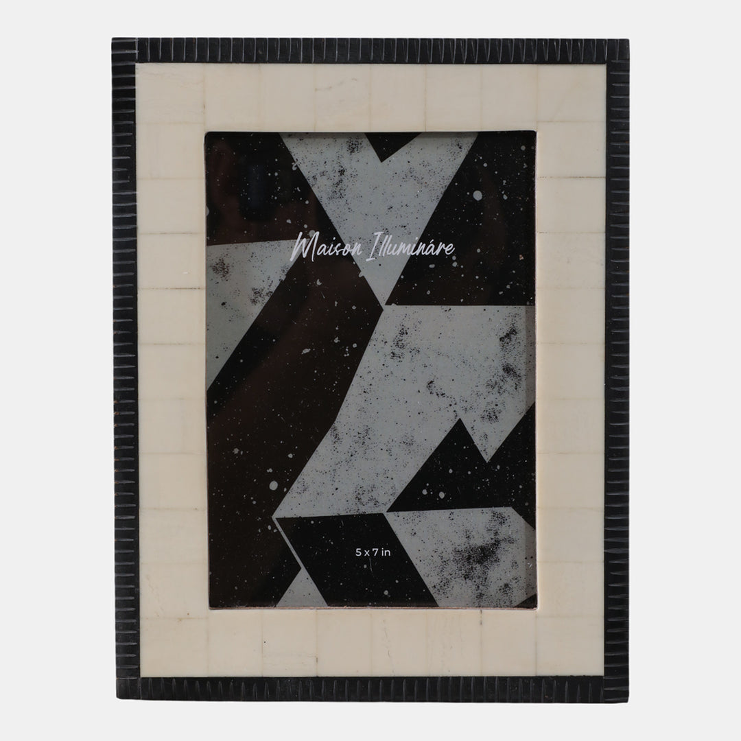 Ivory & Black Etched Border Frame