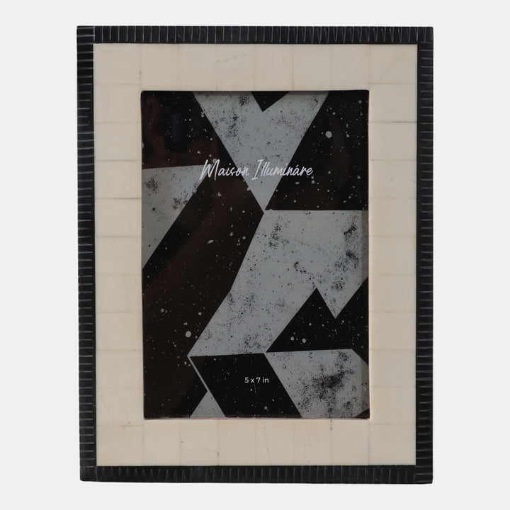 Ivory & Black Etched Border Frame