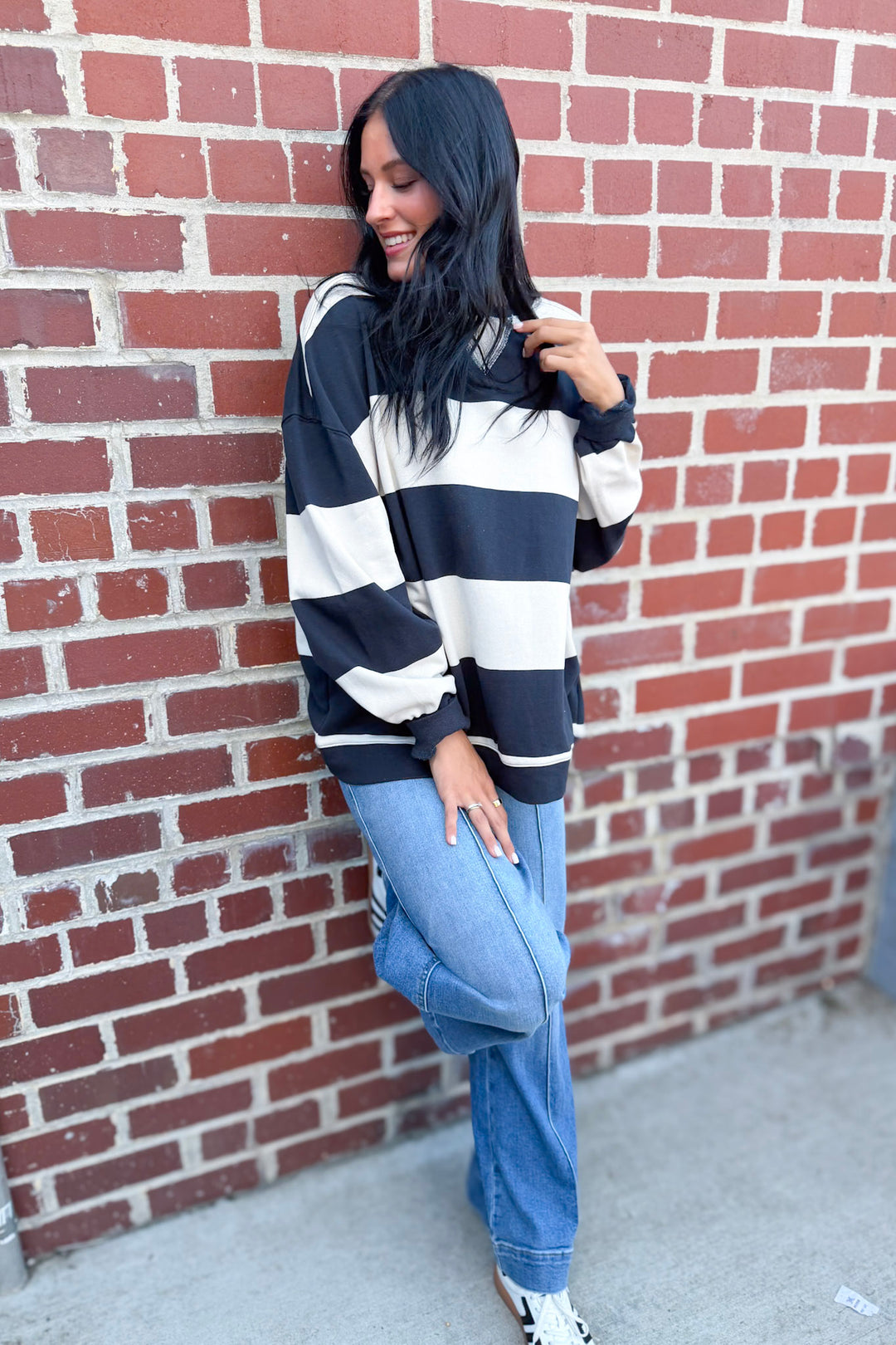 Free People Classic Stripe Crew