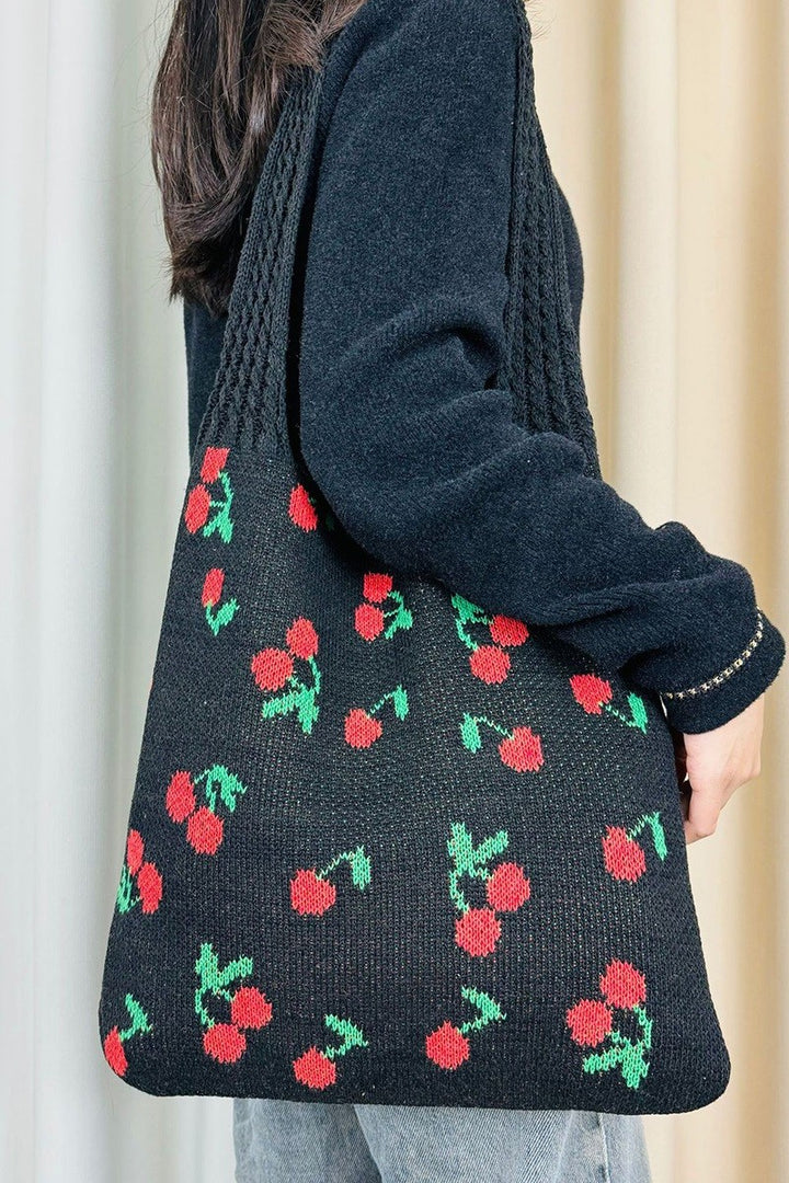 Cherry Crochet Tote Bag
