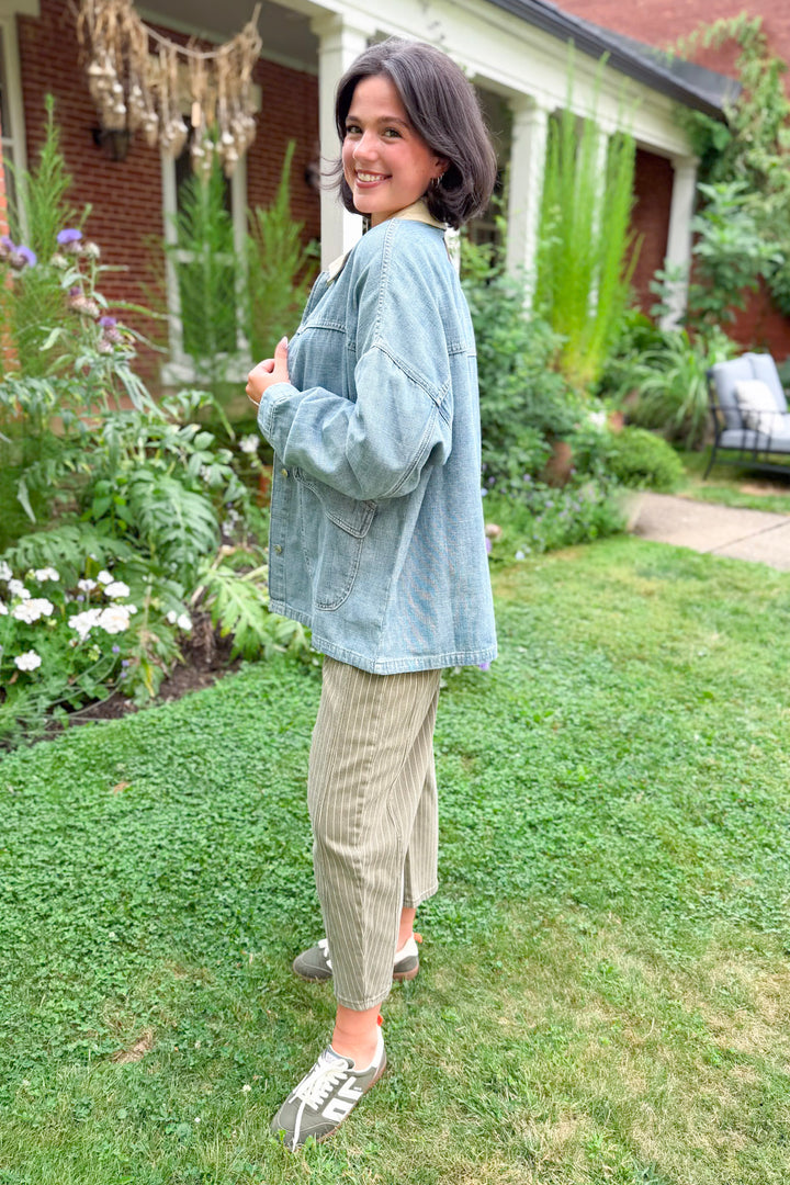 Free People Lemon Denim Jacket
