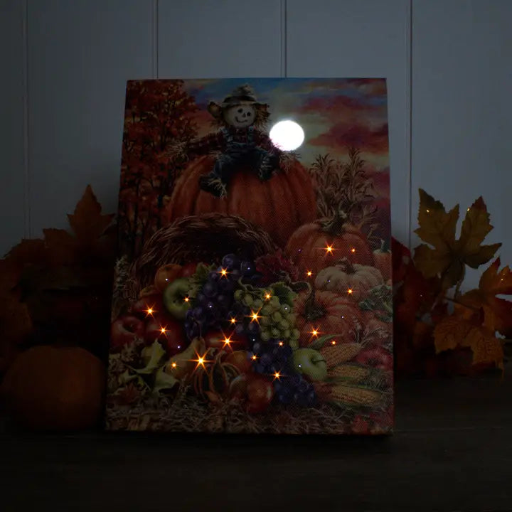 Harvest Cornucopia Lighted Canvas