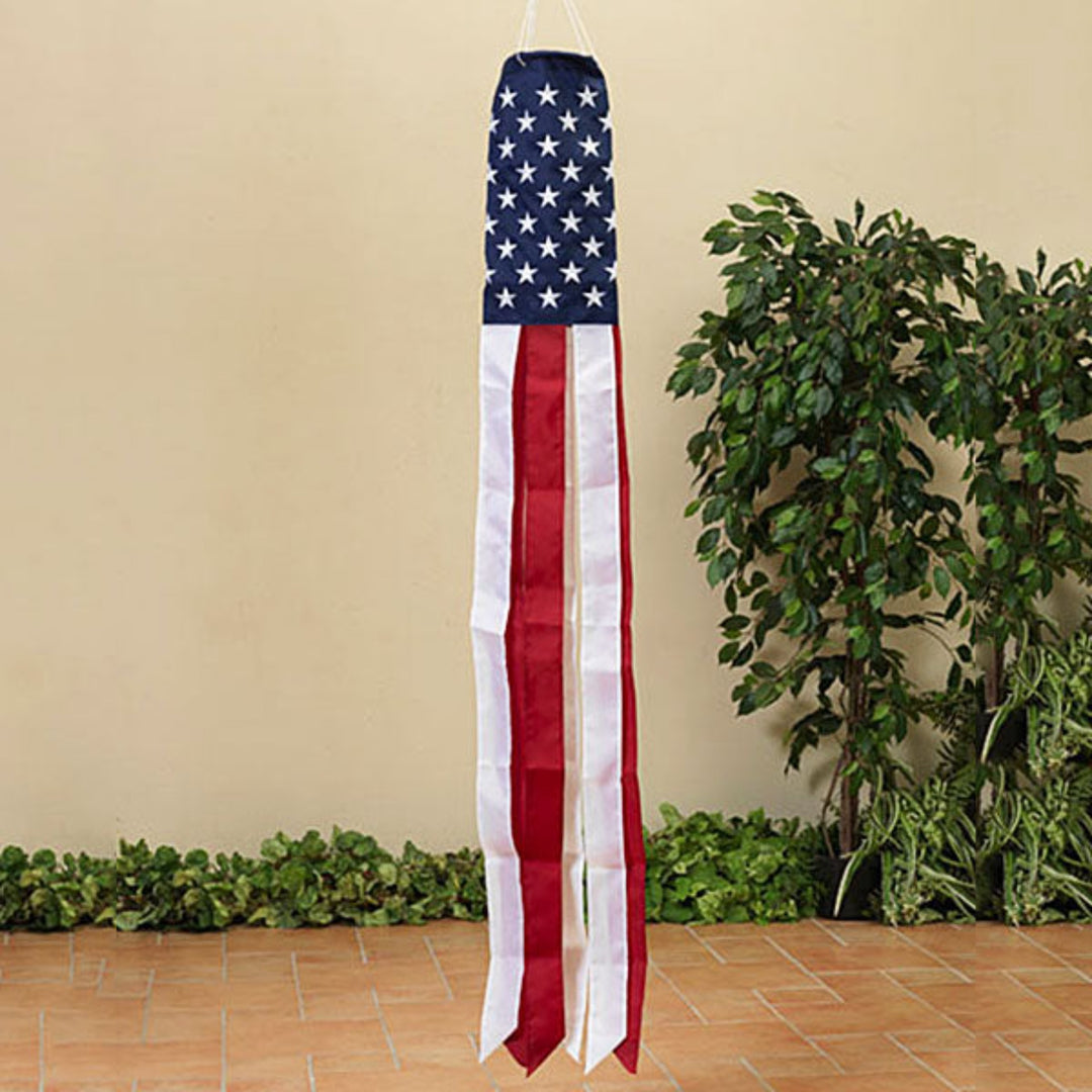 American Flag Windsock Spinner