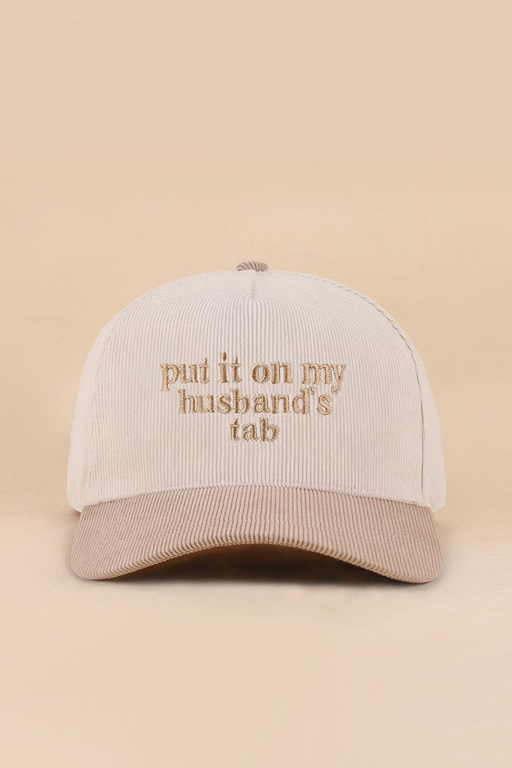 Husbands Tab Corduroy Hat