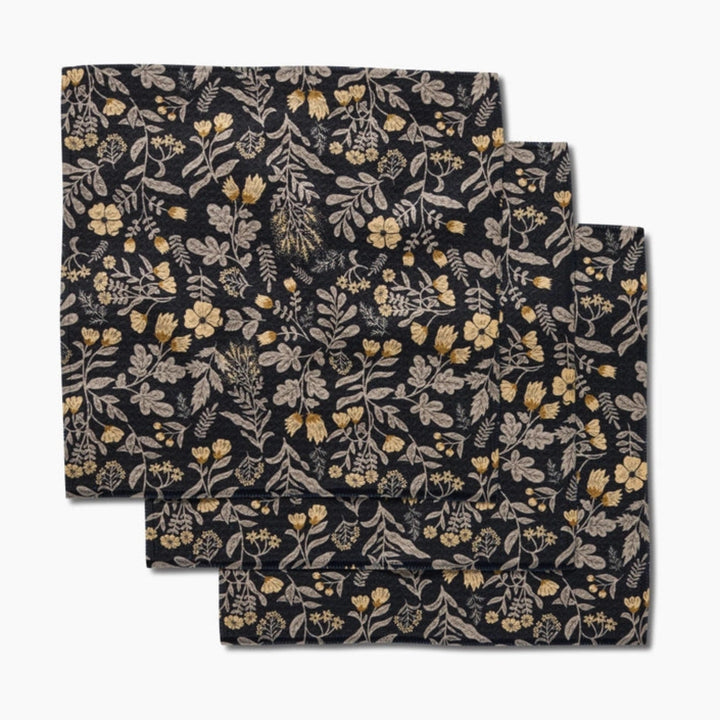 Geometry Woodland Wildflowers Dishcloth Set