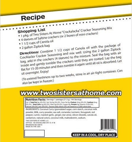 Crackalacka Curry Up Cracker Seasoning