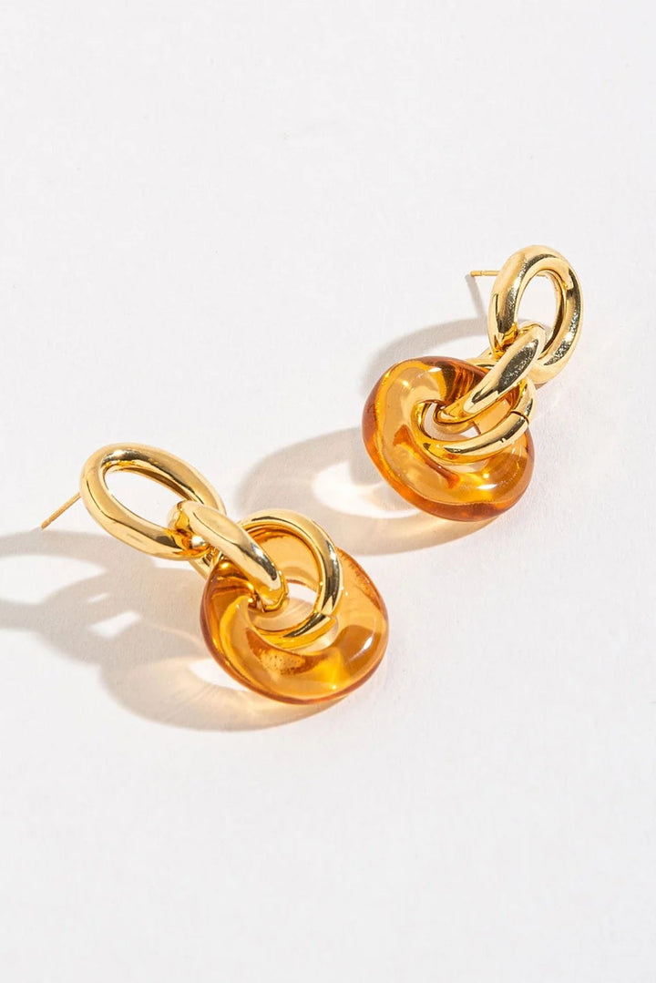 Sienna Circle Link Earrings