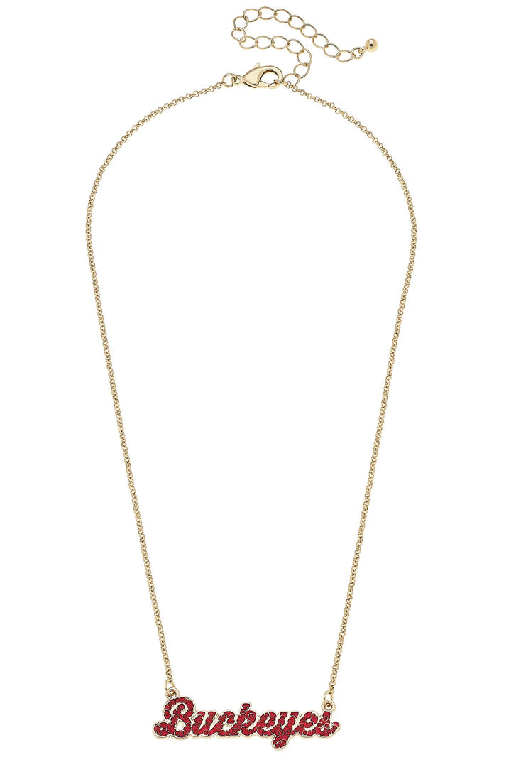 Ohio State Buckeyes Pave Autograph Enamel Necklace