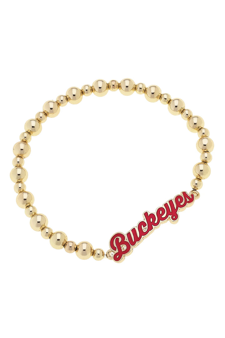Ohio State Buckeyes Enamel Stretch Bracelet