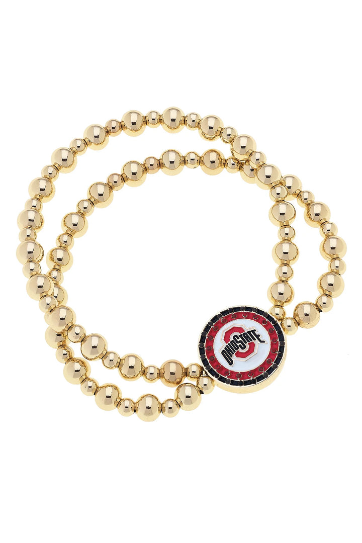 Ohio State Buckeyes Pave Disc 2-Row
