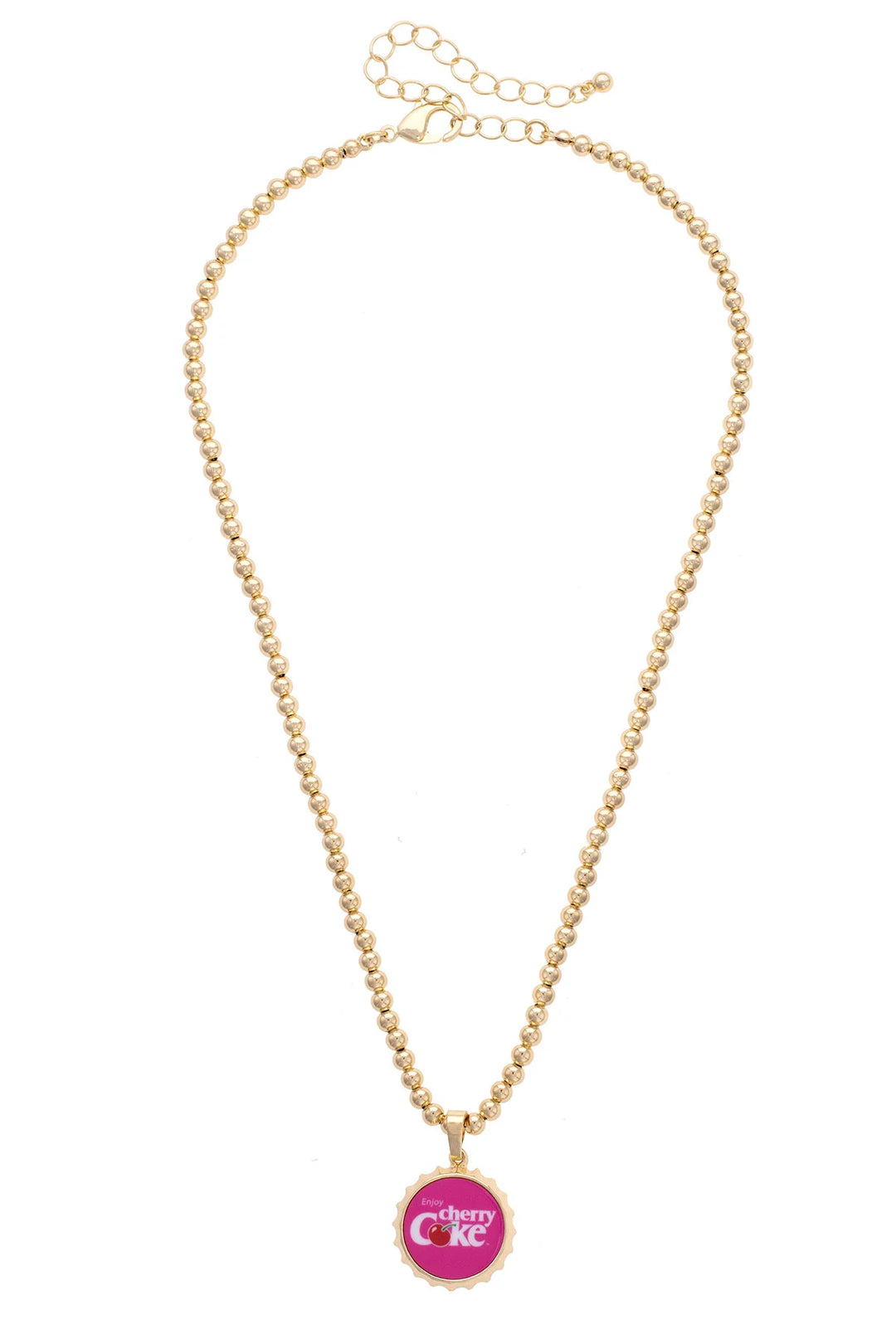 Cherry Coke Bottle Cap Necklace