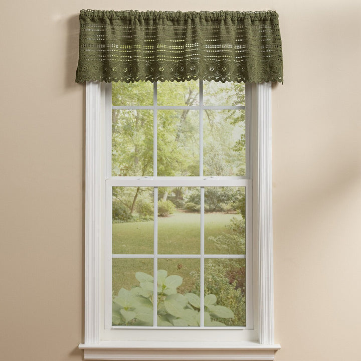 Matcha Green Crochet Valance