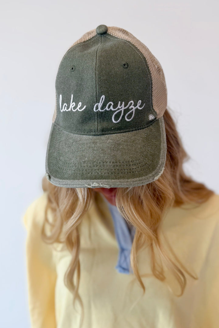 Distressed Snap Back Hat