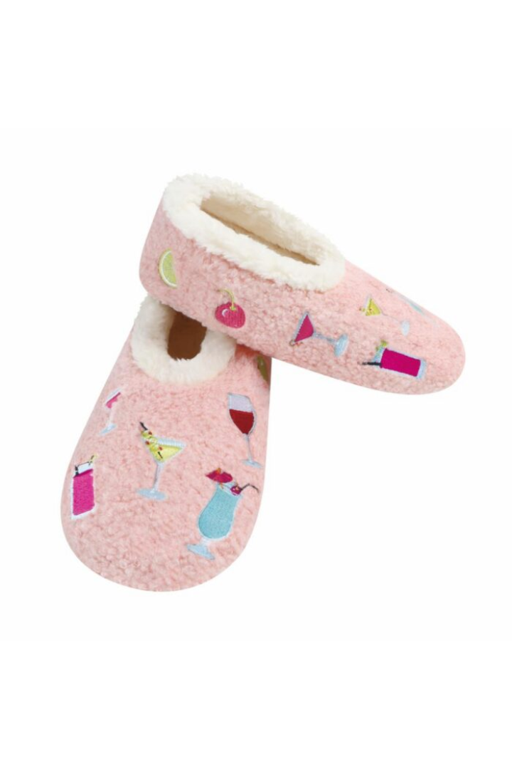 Snoozies Mini Embroidered Cocktails Slippers