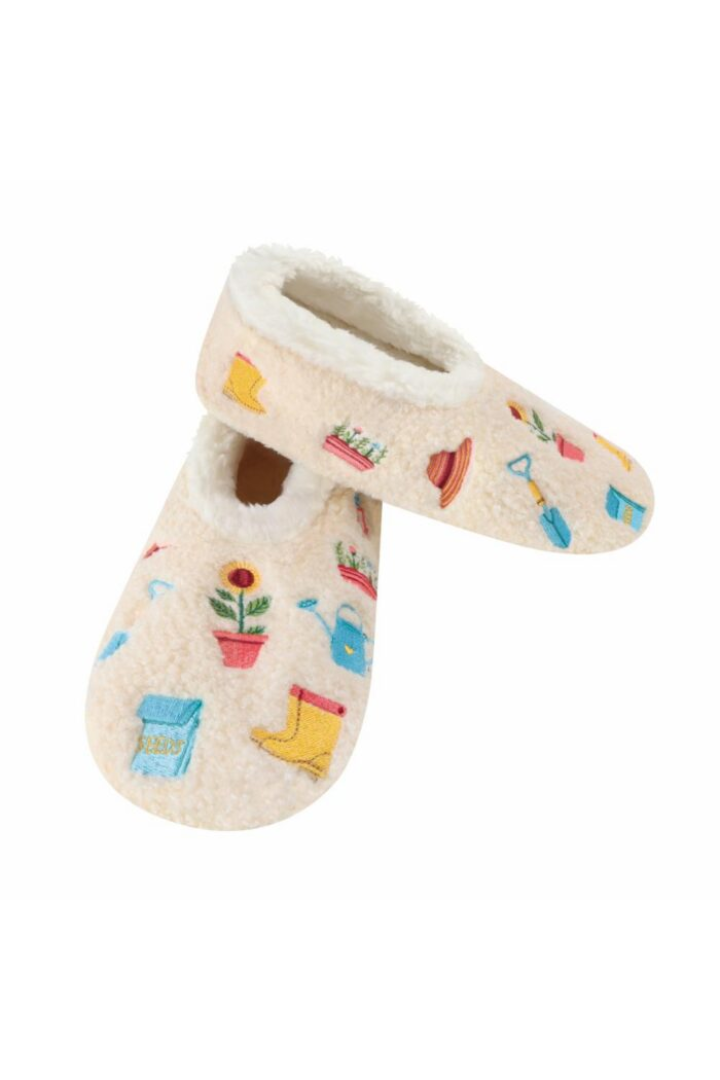 Snoozies Mini Embroidered Gardening Slippers