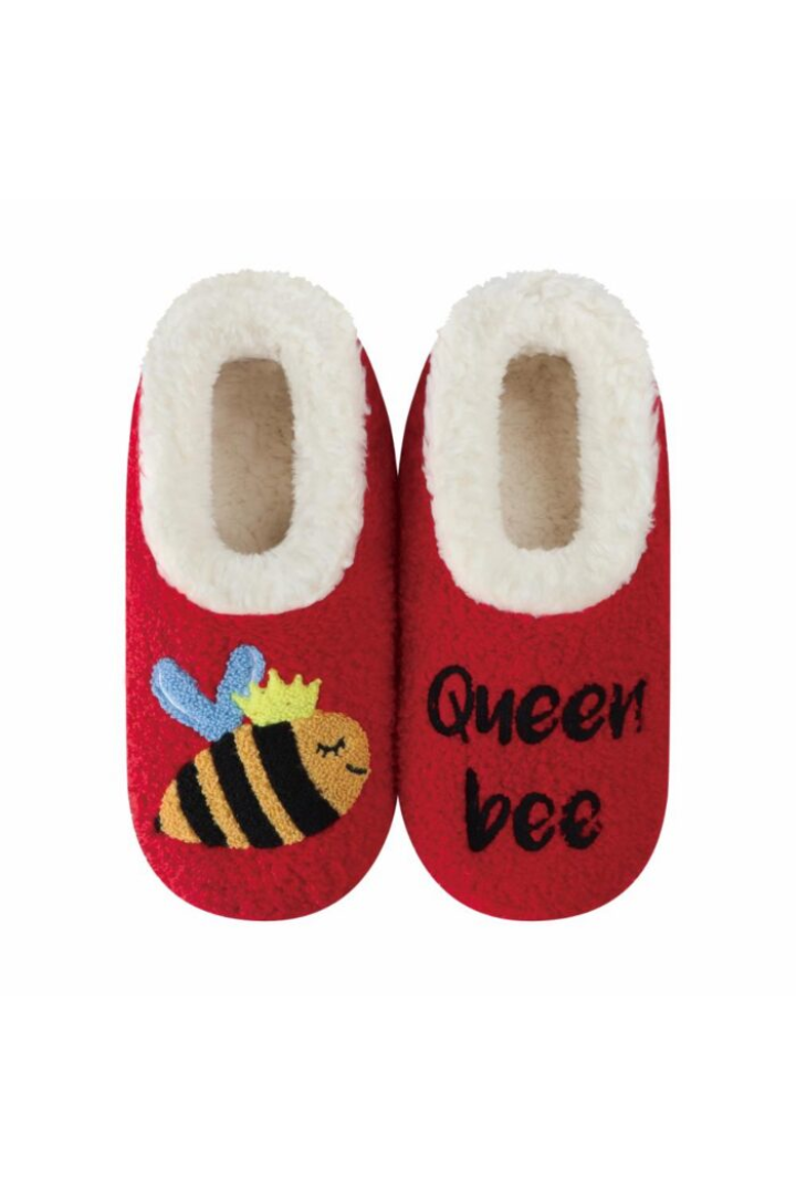 Snoozies Large Embroidered Queen Bee Slippers