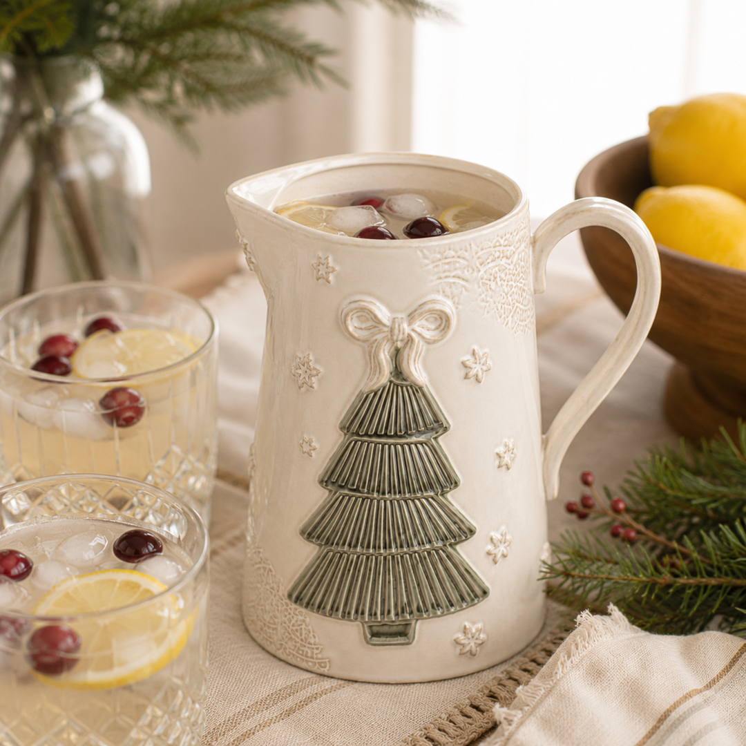 Pressed Lace Tree Pitcher