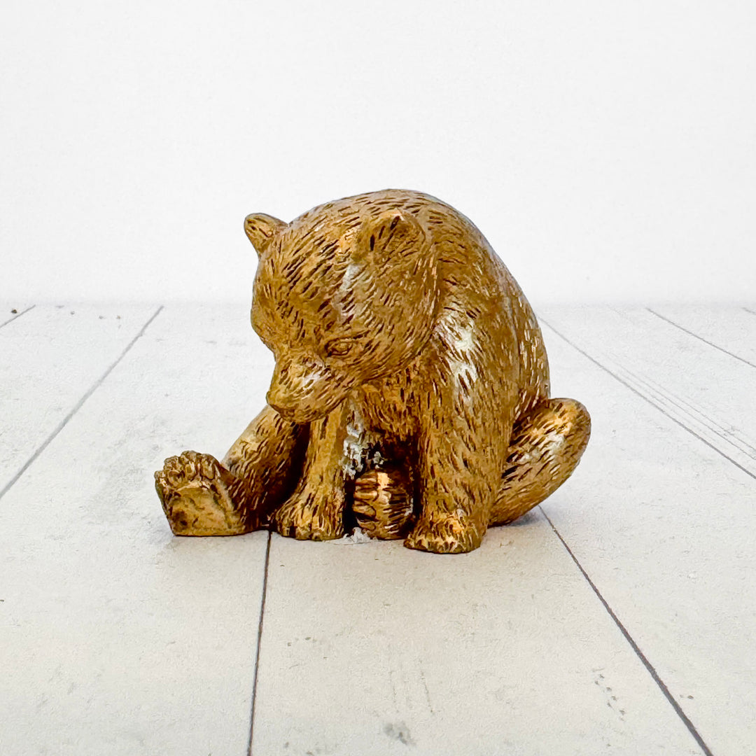 Gold Winter Forest Animal Sitter