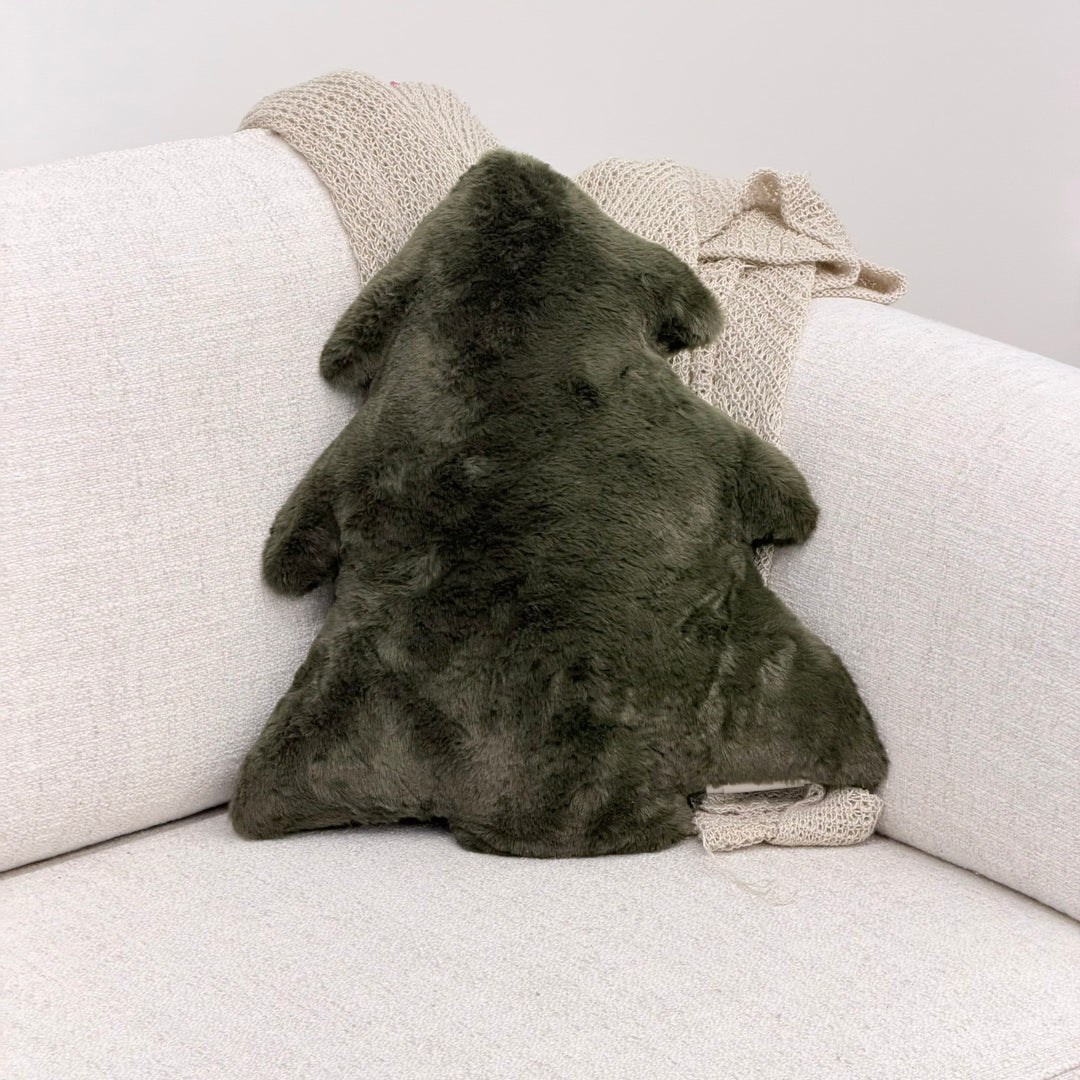 Plush Fur Tree Shaped Pillow