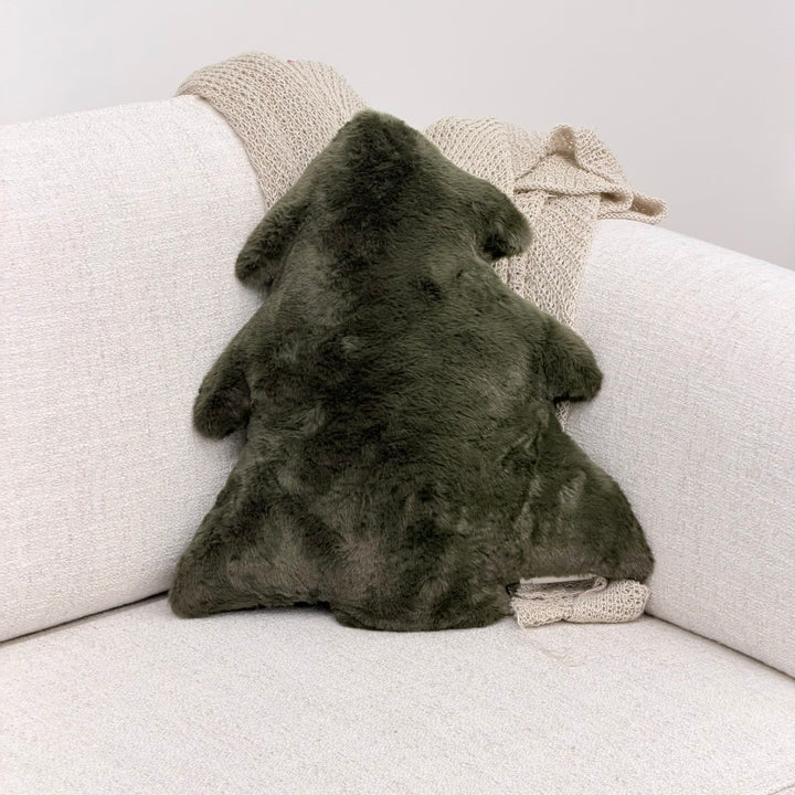 Plush Fur Tree Shaped Pillow