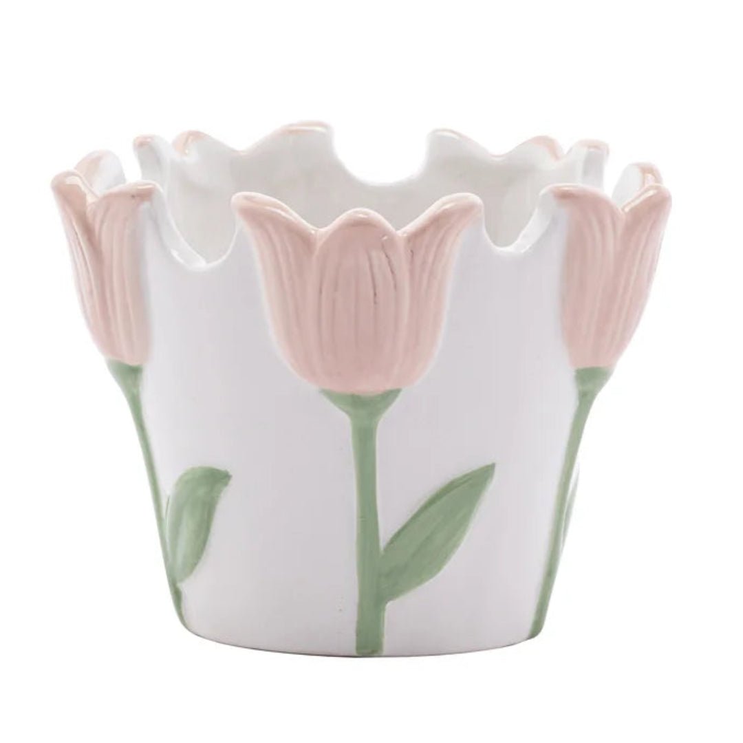 Blush Pink Tulip Planter