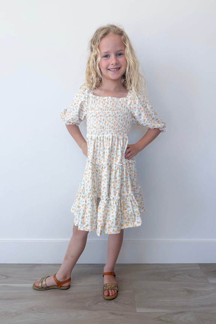 Marvelous Marigolds Girl's Smocked Ruffle Dress