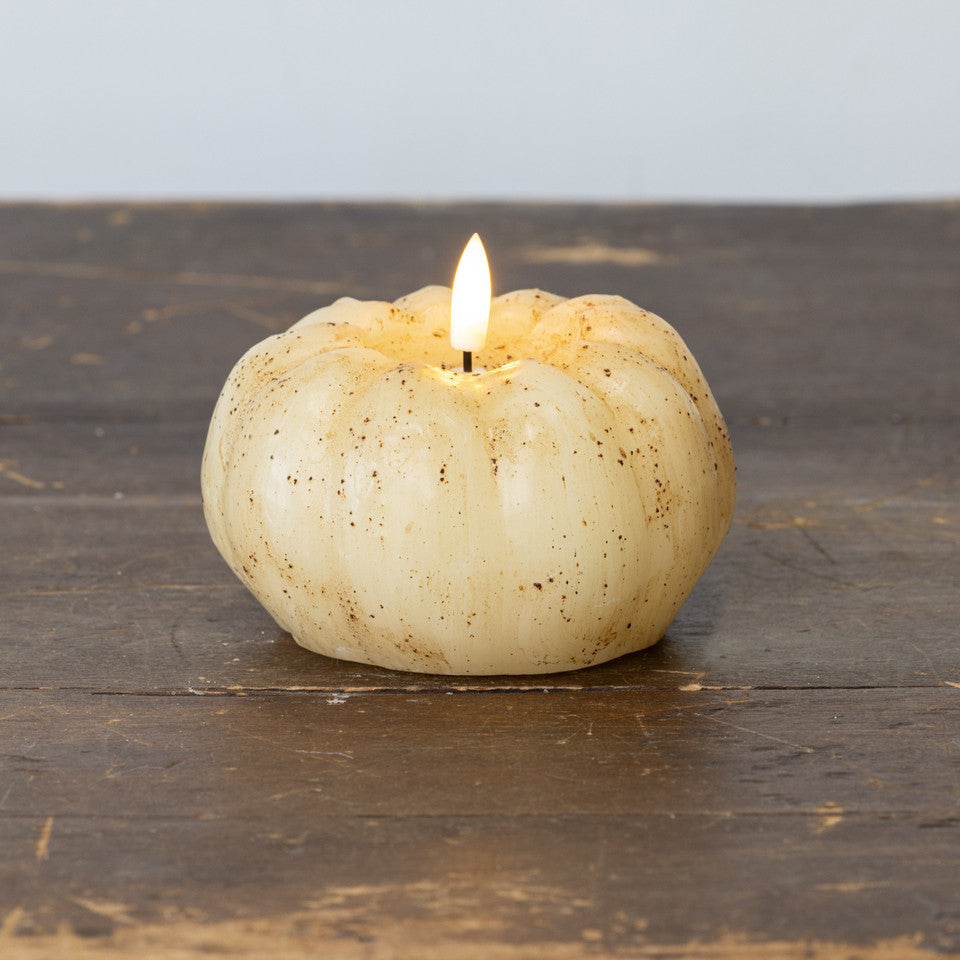 Flameless Short Pumpkin Candle