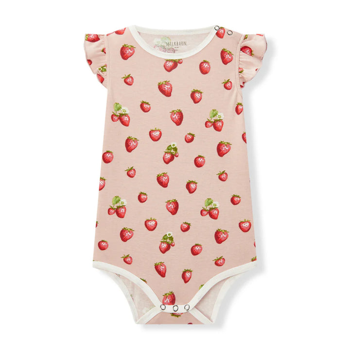 Strawberry Ruffle Onesie