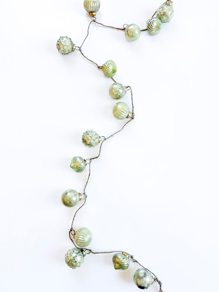 Antiqued Mercury Glass Ornament Garland