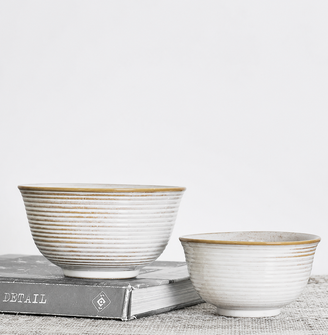 White Stripe Bowl