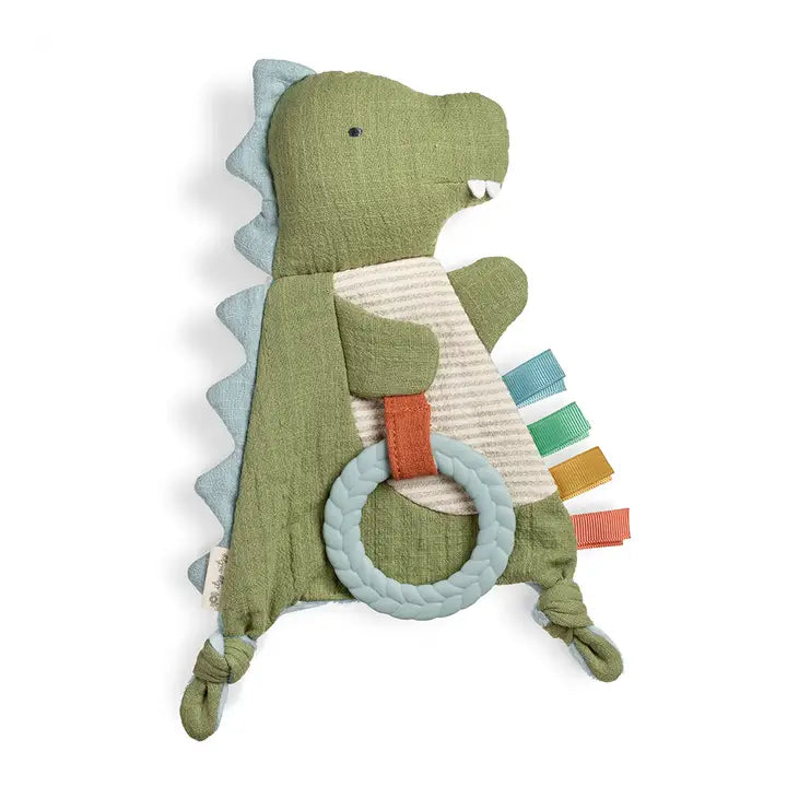 Dino Bitzy Crinkle Sensory Toy w/Teether